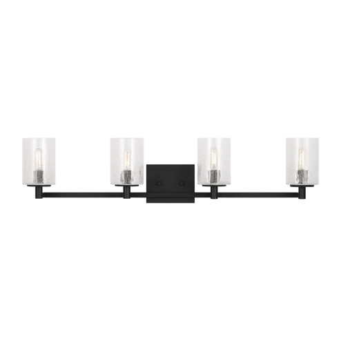 Parker Four Light Wall / Bath in Midnight Black (1|GLV1034ENMBK)
