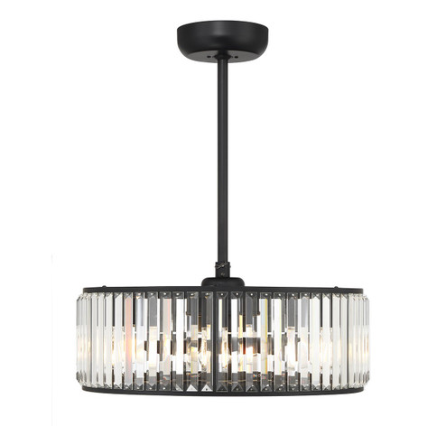 Janus Six Light Fan D'Lier in Matte Black (51|23FD24589)