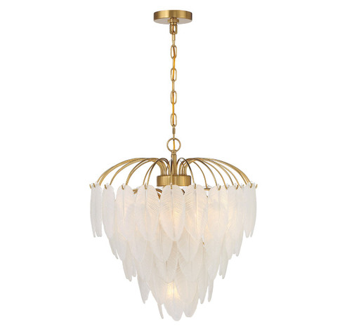 Boa Six Light Chandelier in Warm Brass (51|135086322)