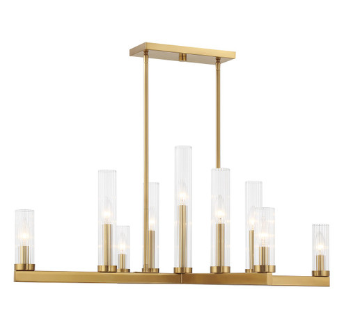 Carina Nine Light Chandelier in Warm Brass (51|126359322)