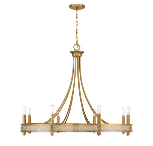 Camden Eight Light Chandelier in Warm Brass (51|120548322)