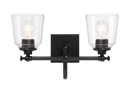 Antonia Two Light Bath Vanity in Coal Black (7|400266A)