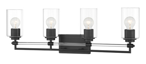 Binsly Four Light Bath Vanity in Coal Black (7|264466A)