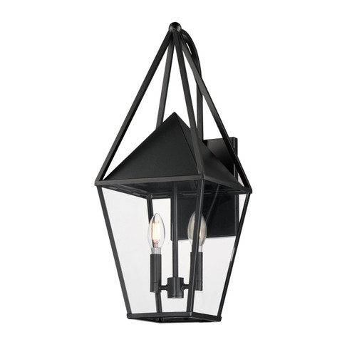 Bavaria Two Light Outdoor Wall Sconce in Black (16|3166CLBK)