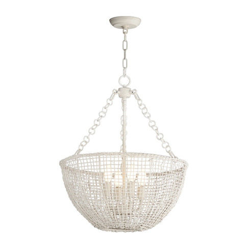 Cestino Four Light Pendant in Weathered White (16|22473WWT)