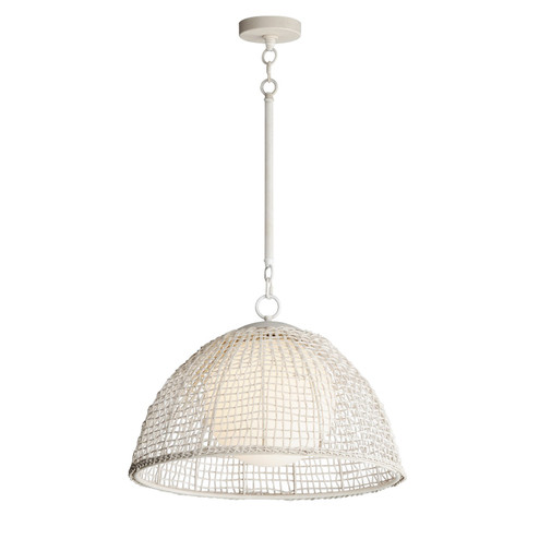 Cestino One Light Pendant in Weathered White (16|22472WWT) Cestino One Light Pendant in Weathered White (16|22472WWT)