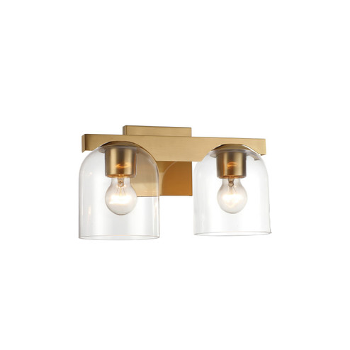 Scoop Two Light Wall Sconce in Natural Aged Brass (16|21232CLNAB)