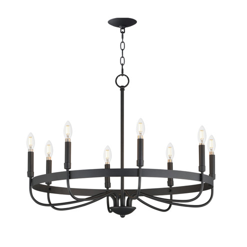 Frankie Eight Light Chandelier in Black (16|14498BK)