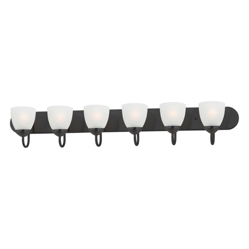 Axis Six Light Bath Vanity in Black (16|11386FTBK)