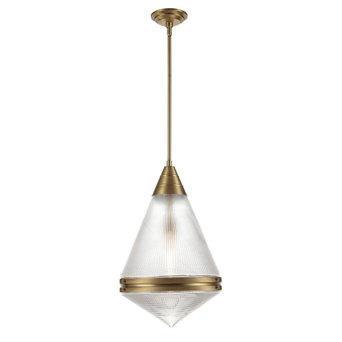 Hargreaves One Light Pendant in Natural Aged Brass (16|10395PRNAB)