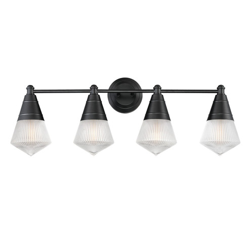 Hargreaves Four Light Bath Vanity in Black (16|10394PRBK)