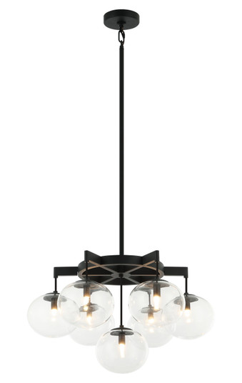 BULBUS Seven Light Pendant in Matte Black (423|C38107MB)