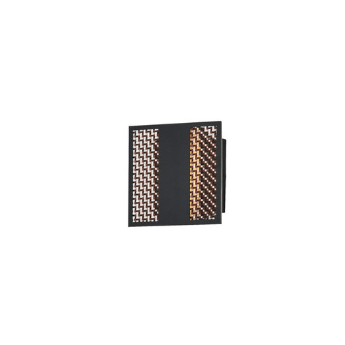 Interlace LED Outdoor Wall Sconce in Black/Aged Copper (86|E30290ACPBK)