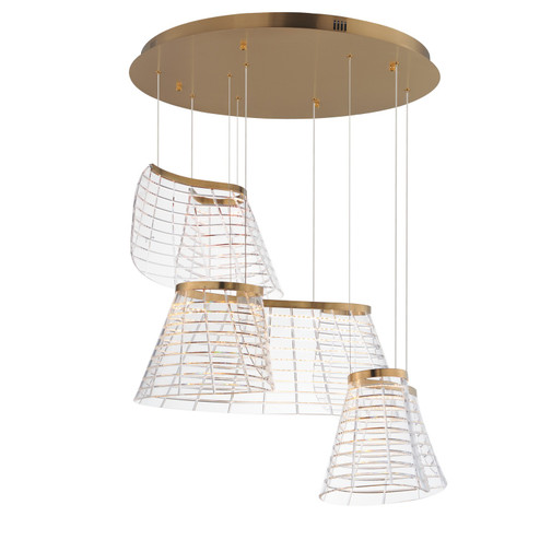 Tartan LED Pendant in Brushed Champagne (86|E2481682BCN)