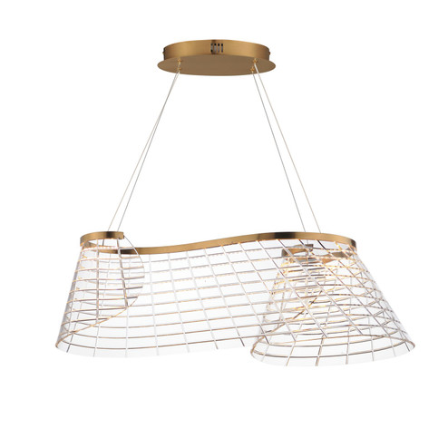 Tartan LED Linear Pendant in Brushed Champagne (86|E2481482BCN)