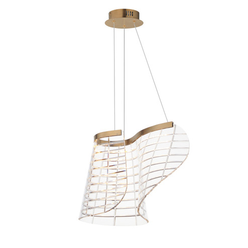 Tartan LED Pendant in Brushed Champagne (86|E2481282BCN)
