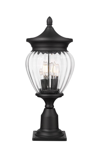 Davina Three Light Outdoor Pier Mounted Fixture in Black (224|5016PHMR533PMBK)