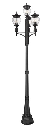 Davina Three Light Outdoor Post Mounted Fixture in Black (224|5016PHMR4564PBK)