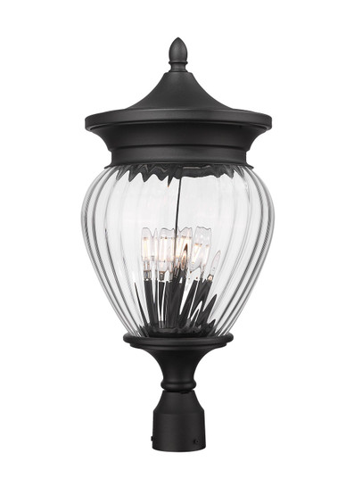 Davina Four Light Outdoor Post Mount Fixture in Black (224|5016PHBRBK)