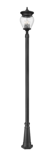 Davina Four Light Outdoor Post Mounted Fixture in Black (224|5016PHBR519PBK)