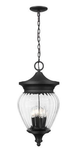 Davina Four Light Outdoor Chain Mount Ceiling Fixture in Black (224|5016CHBBK)