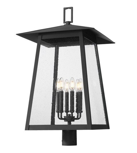 Rainer Six Light Outdoor Post Mount Fixture in Black (224|5015PHXXLRBK)