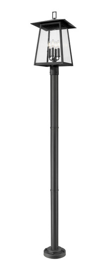 Rainer Four Light Outdoor Post Mounted Fixture in Black (224|5015PHBR567PBK)