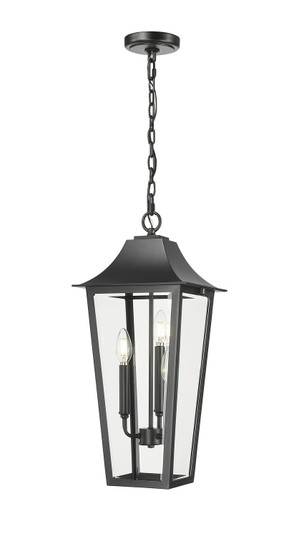 Gannon Three Light Outdoor Chain Mount Ceiling Fixture in Black (224|5008CHBBK)