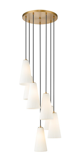 Farrell Seven Light Chandelier in Modern Gold (224|3043P77RMGLD)