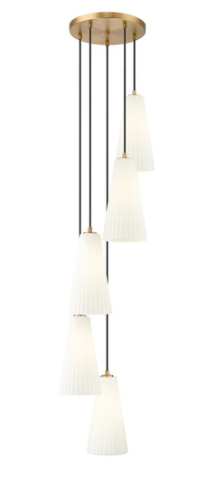 Farrell Five Light Chandelier in Modern Gold (224|3043P75RMGLD)