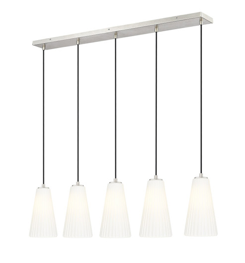 Farrell Five Light Linear Chandelier in Brushed Nickel (224|3043P65LBN)