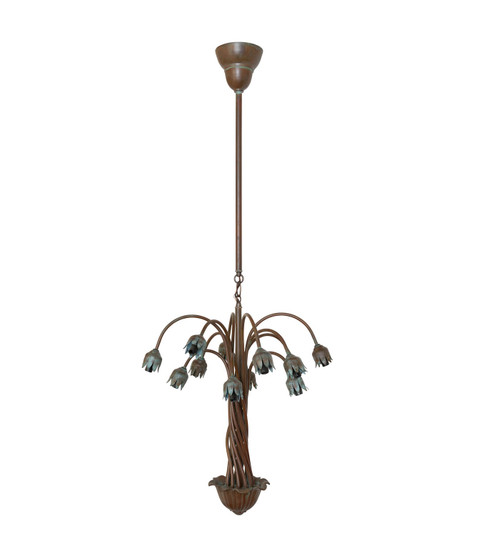 Bronze Lily 12 Light Chandelier Hardware in Natural Bronze Verdigris (57|69485)
