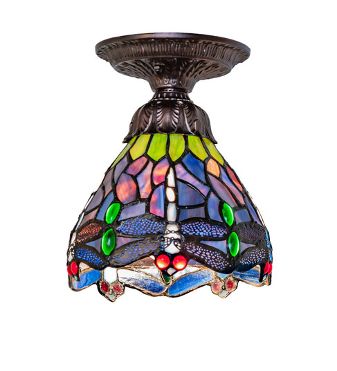 Tiffany Hanging Head Dragonfly One Light Flushmount (57|276103)