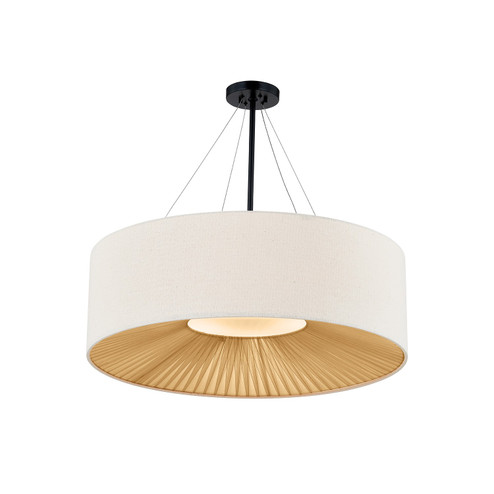 Textile Eight Light Pendant in Matte Black (102|FAB9577CREMMBLK)