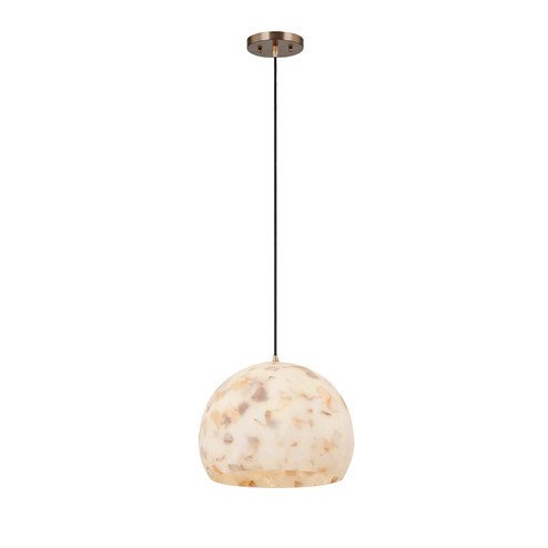 Alabaster Rocks! One Light Pendant in Brushed Brass (102|ALR6533BRSS)