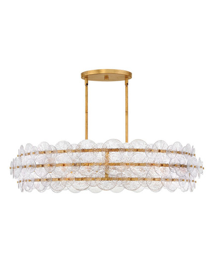 Rene LED Chandelier in Distressed Brass (138|FR30124DA)