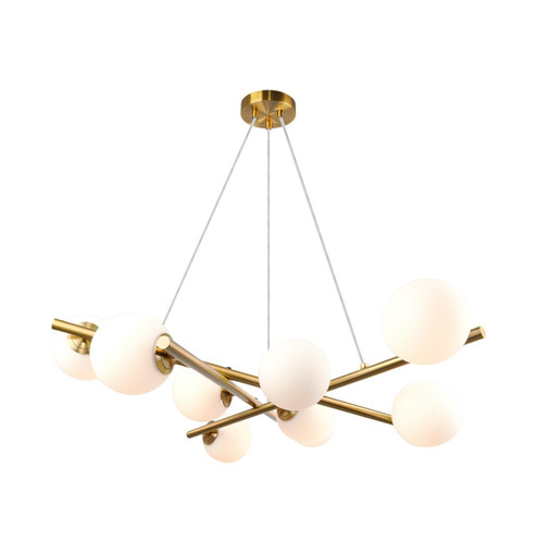 Modena Nine Light Chandelier in Plated Brushed Brass (78|AC11979BR)