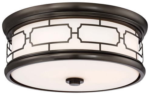 Flush Mounts Three Light Flush Mount in Harvard Court Bronze (Plated) (7|826281)