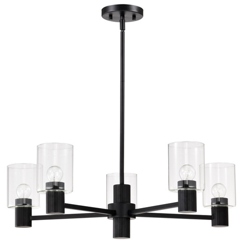 Clarksville Five Light Chandelier in Matte Black (72|608066)