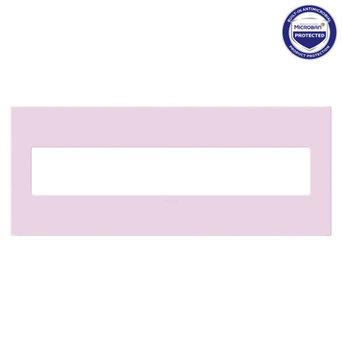 adorne Six-Gang Screwless Wall Plate with Microban in Rosa (246|AWP6GRA)