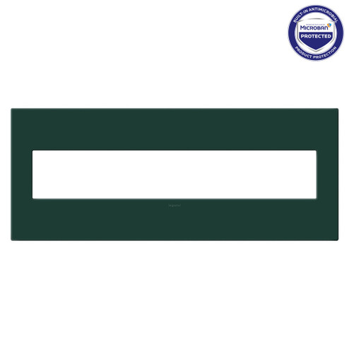 adorne Six-Gang Screwless Wall Plate with Microban in Evergreen (246|AWP6GEG)