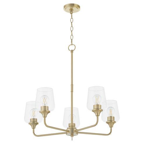 Raymond Five Light Chandelier in Aged Brass|Aged Brass (19|6313580)