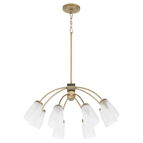 Arpeggio Eight Light Chandelier in Aged Brass (19|6077880)