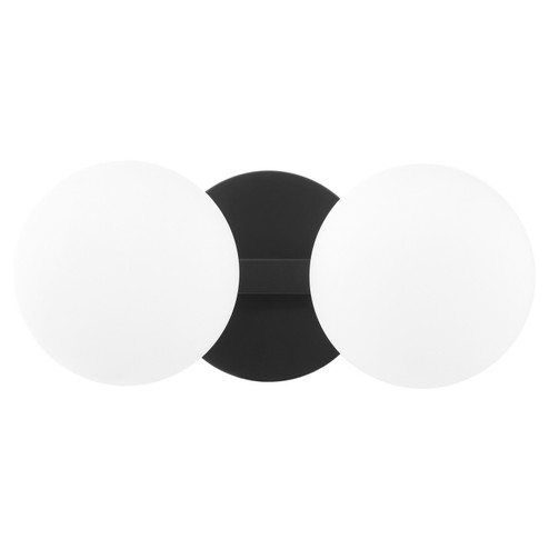 Two Light Vanity in Matte Black (19|539259)
