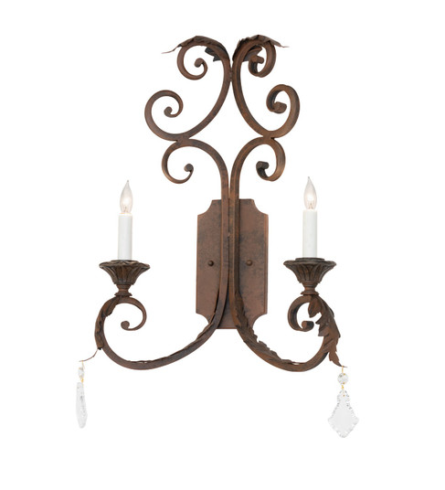 Serratina Two Light Wall Sconce in Distressed Chestnut (57|272441)
