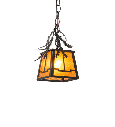 Pine Branch One Light Mini Pendant in Textured Black (57|270182)