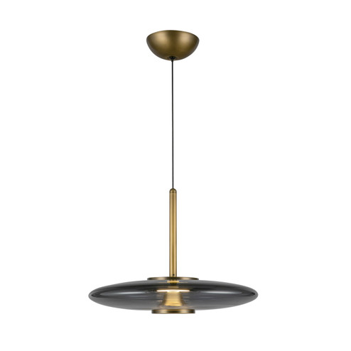 Kyoto LED Pendant in Vintage Brass/Smoked Glass (347|PD37018VBSM3WCCTUNV)