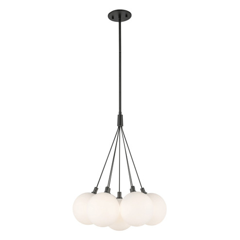 Bolla LED Chandelier in Black/Opal Glass (347|CH3117BKOP)