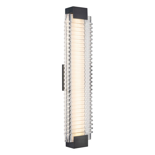 Alai LED Wall Vanity in Urban Bronze/Ribbed Glass (452|WV374225UBCR)