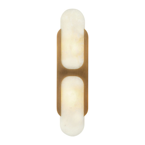 Odin Two Light Wall Vanity in Vintage Brass/Alabaster (452|WV357217VBAR)